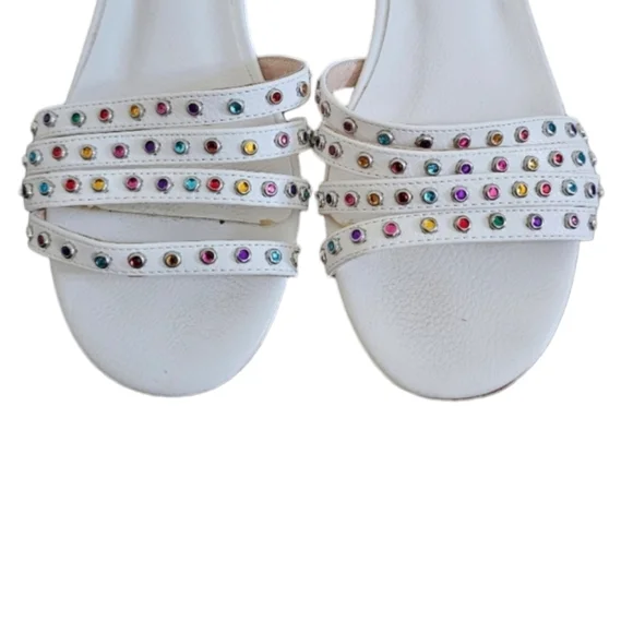 Raye Rainbow Rhinestone Sandals Size 8 - Picture 10 of 10